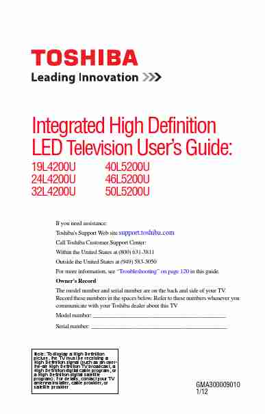 Sears Flat Panel Television 19L4200U-page_pdf
